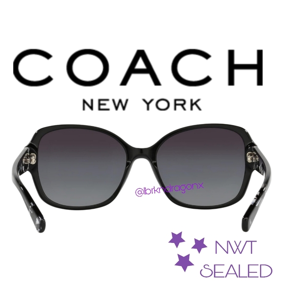 NWT BNIOB Coach Butterfly Sunglasses Polarized Coach Sunnies Case & Clothe - Picture 9 of 16